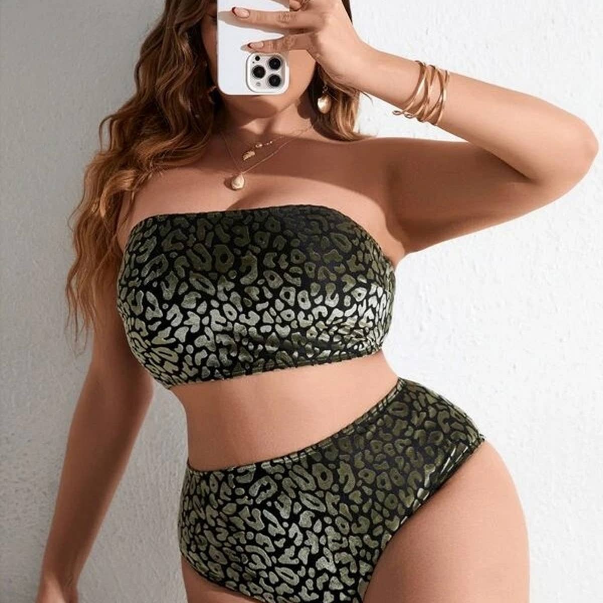 PLUS SIZE HIGH WAISTED BIKINI SWIMSUIT_CWMW0207