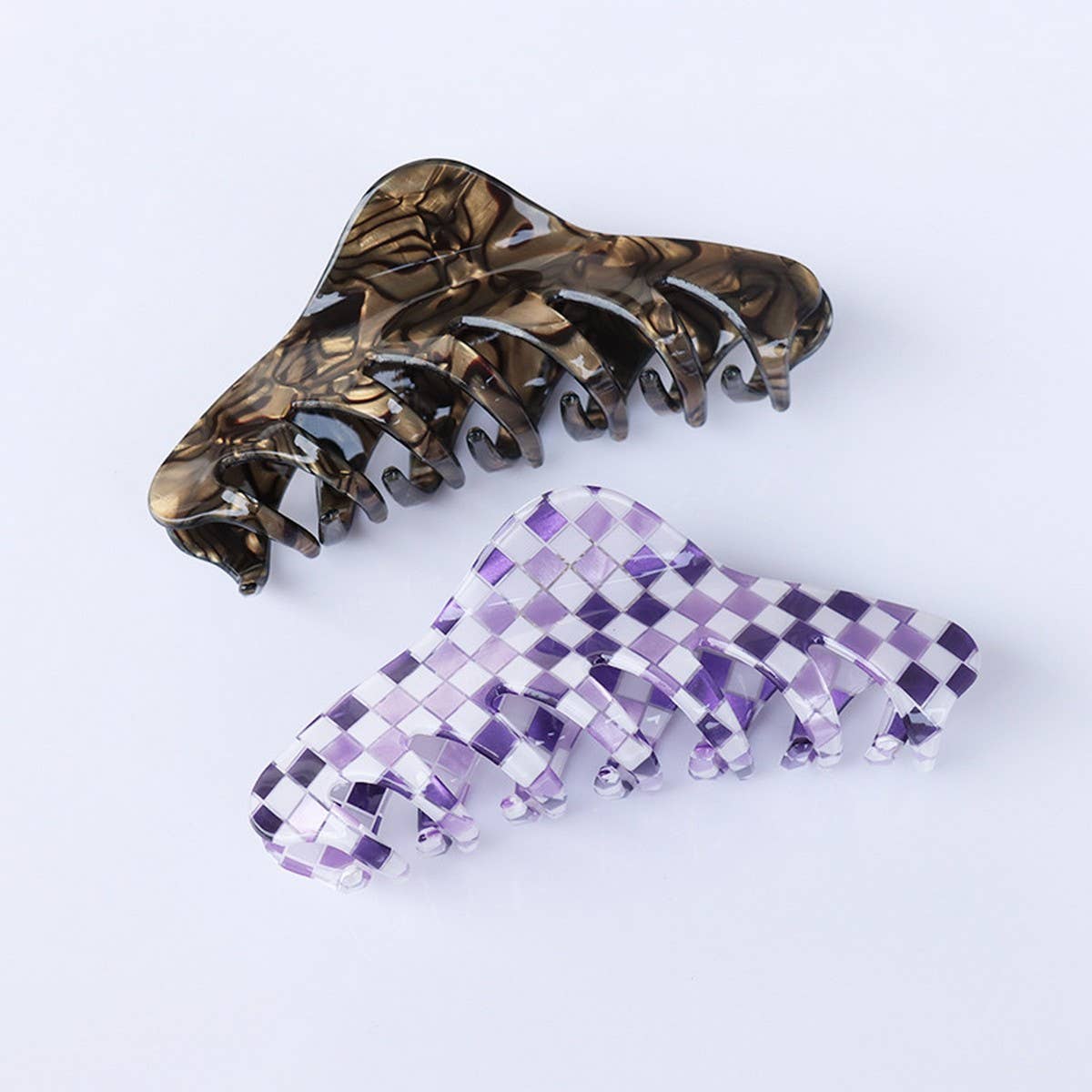 11.5cm Solid Edge Hair Claw, Large Back Shark Clip_CWAHA2613