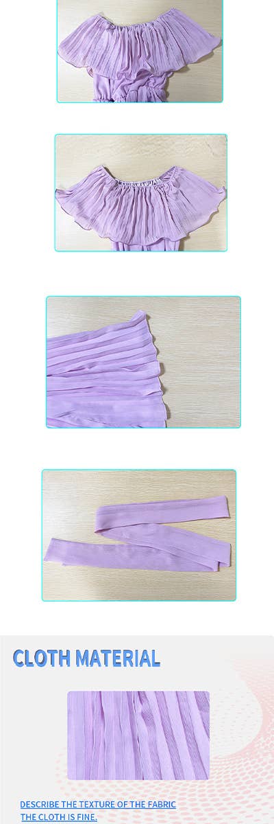 ONE-LINE NECK PLEATED FIVE-SLEEVED JUMPSUIT