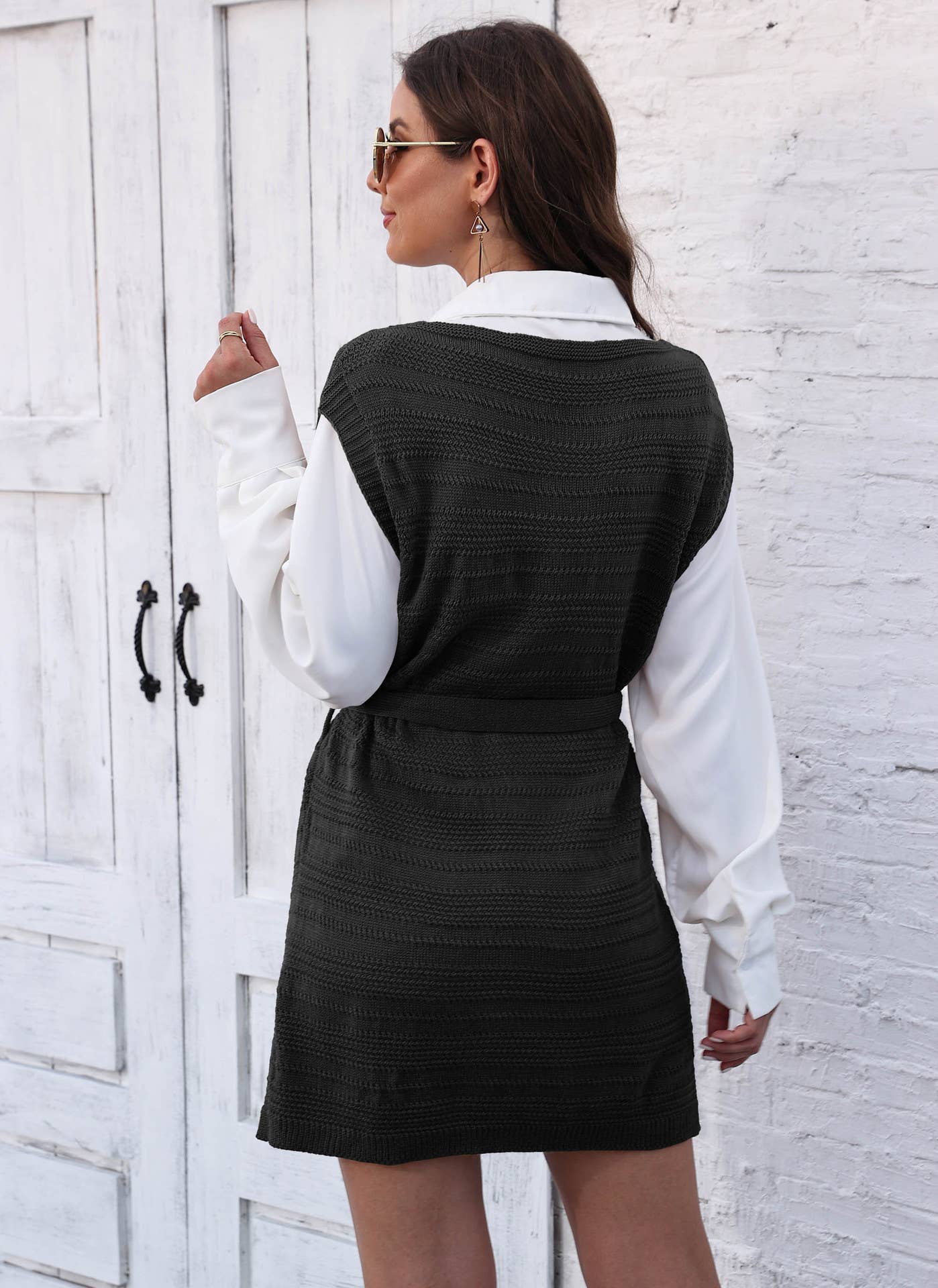 Ribbon split woven sundress