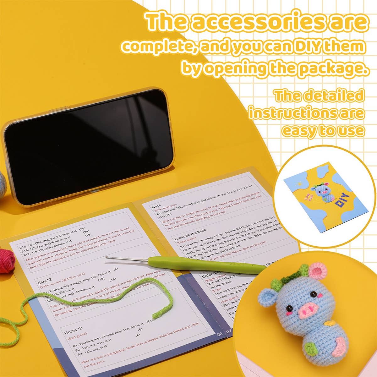 NEW DOLL CROCHET MATERIAL PACKAGE