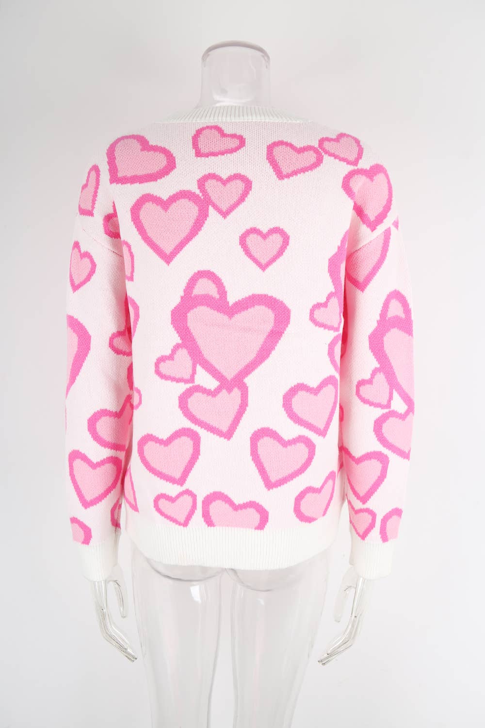 Fashion assorted jacquard love heart sweater