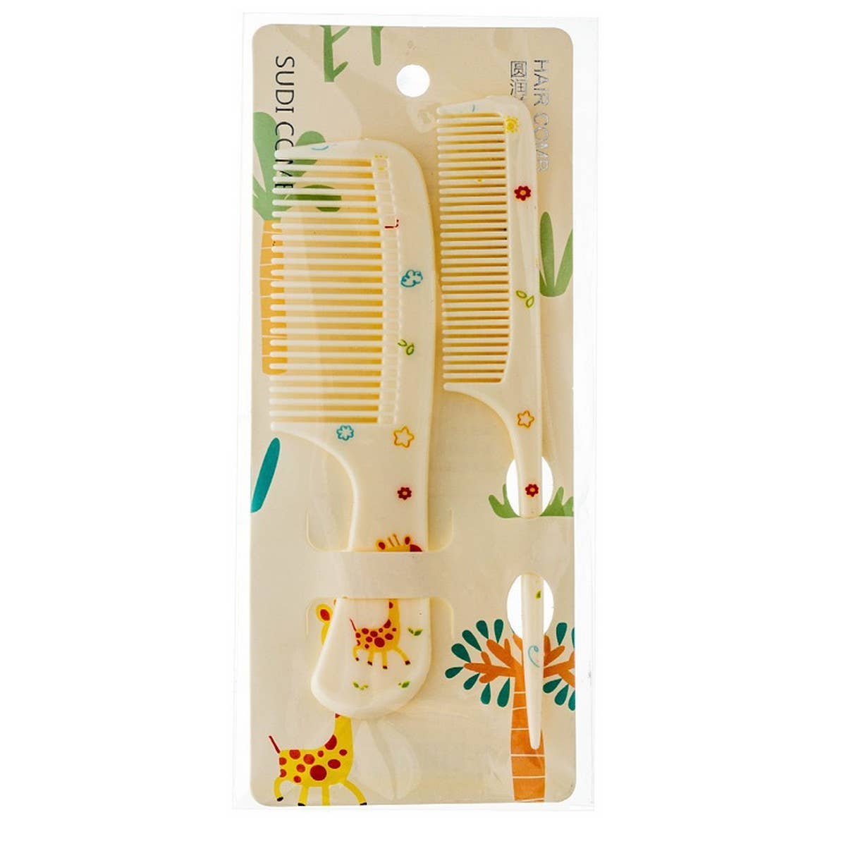 CWAHA3179_CARTOON ANIMAL PRINT HOUSEHOLD HAIR COMB
