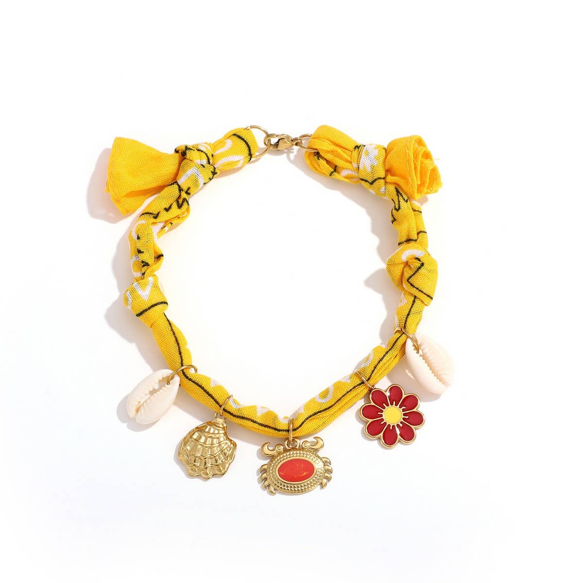 Handmade Silk Thread Anklet with Steel Charms