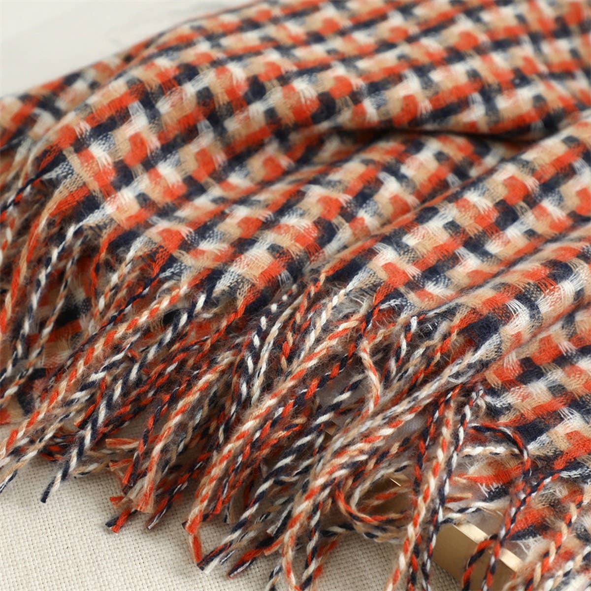 NEW RETRO BRITISH PLAID WARM SCARF