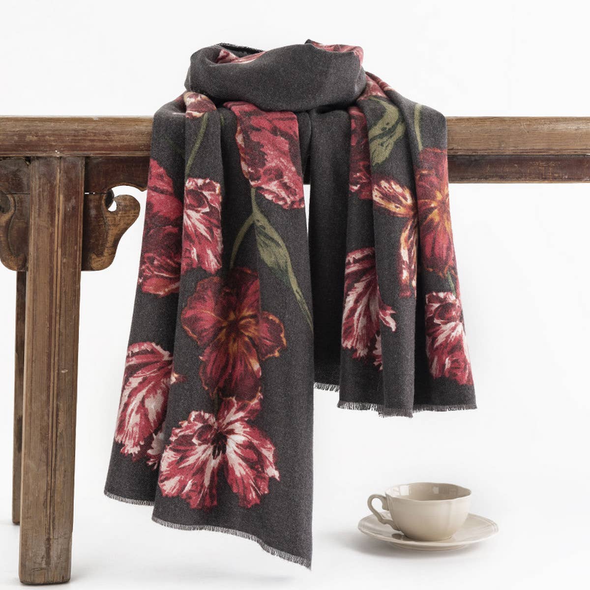 Floral Print Scarf ? Soft Commuter Wrap for Women