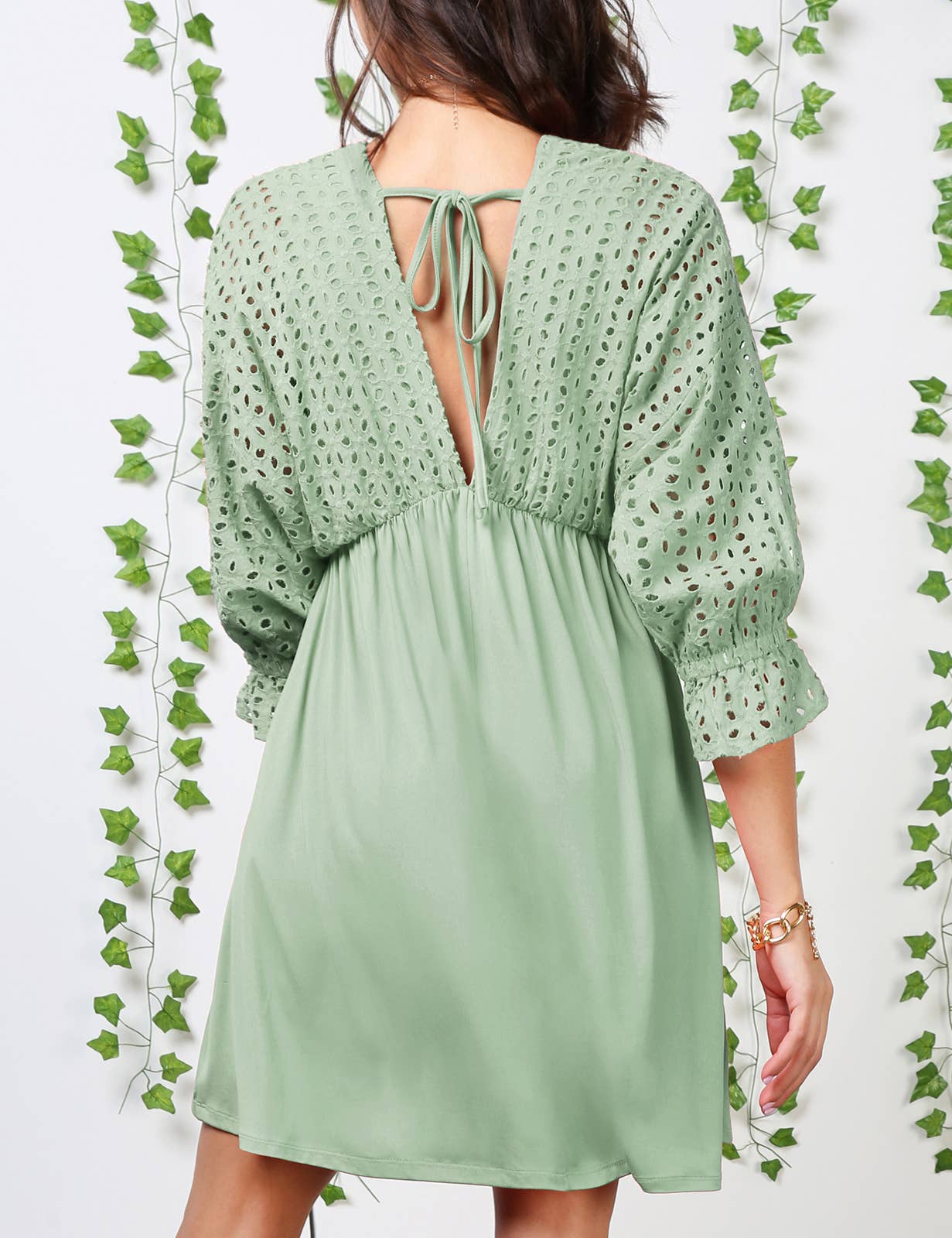 WOMEN DEEP V LOOSE SHORT DRESS_CWDSD10367