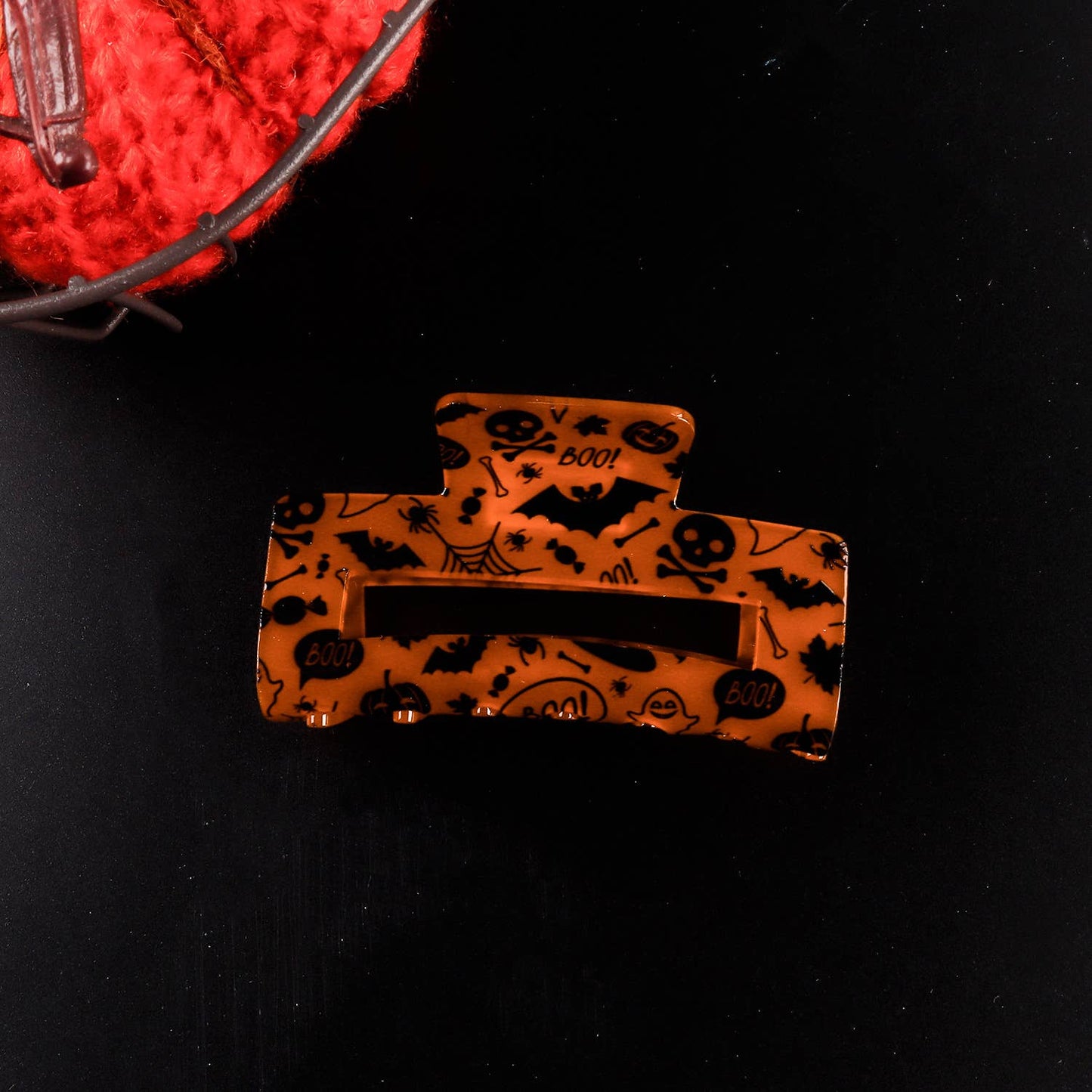 HALLOWEEN GHOST RECTANGULAR HAIRPIN