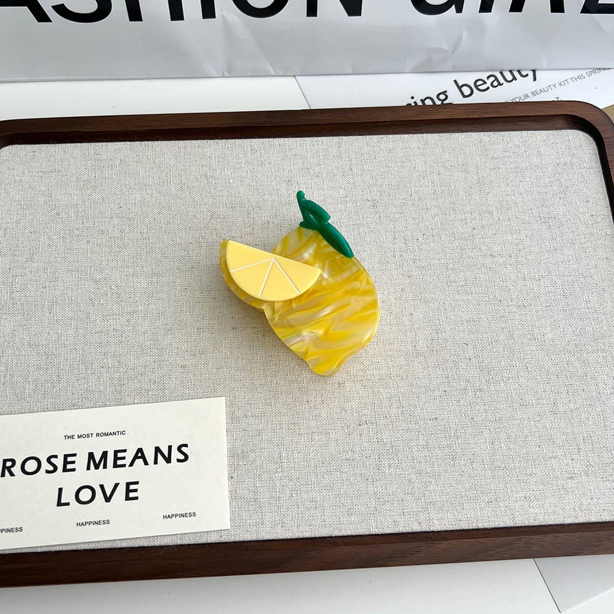 Cute Veggie & Fruit Acetate Claw Clip ? Summer Fun