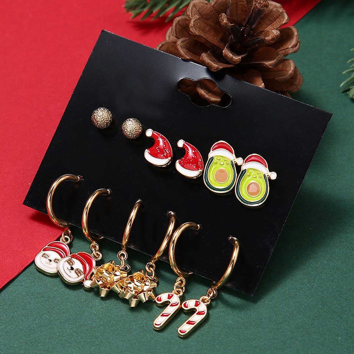 CUTE CHRISTMAS ALLOY EARRINGS SET FOR WOMEN