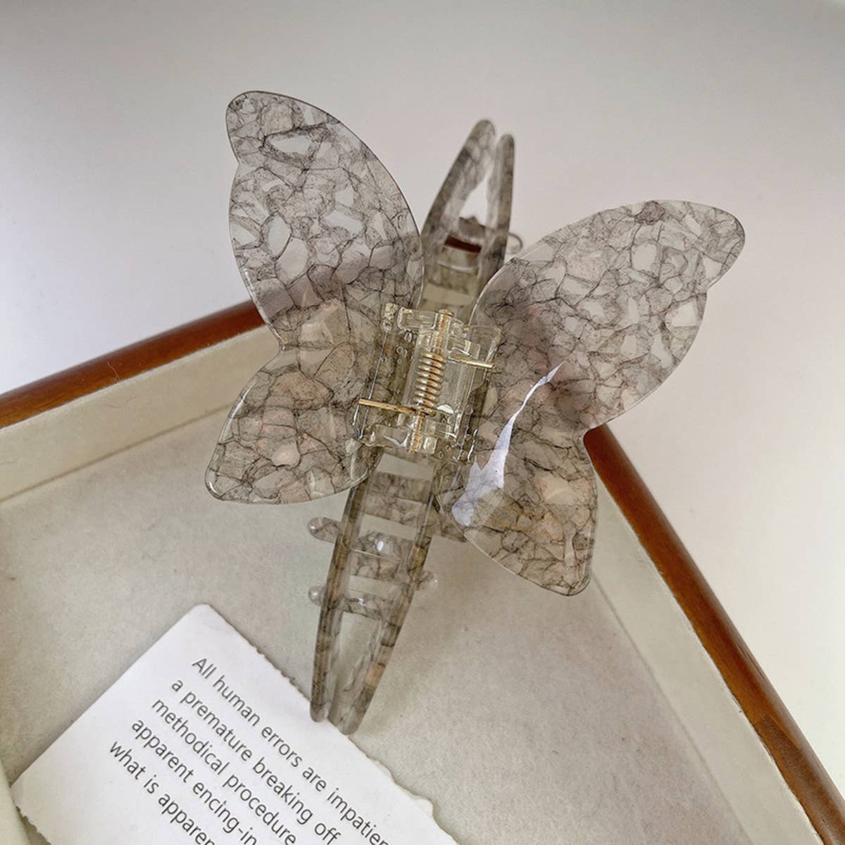 ALL-MATCH BROWN BUTTERFLY WING HAIR CLIP_CWAHA1330