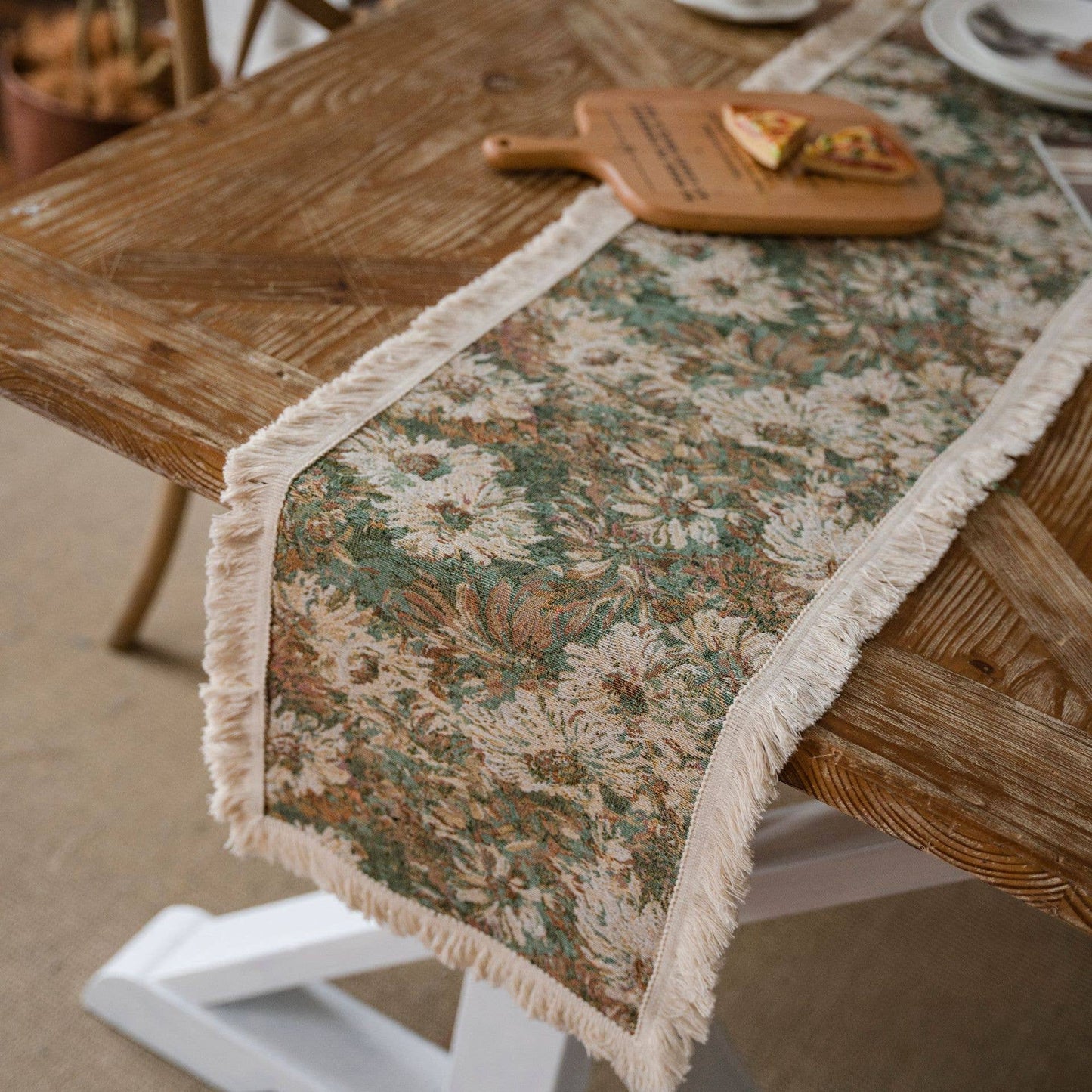 TASSEL DETAILED MULTI PATTERN TABLE RUNNER