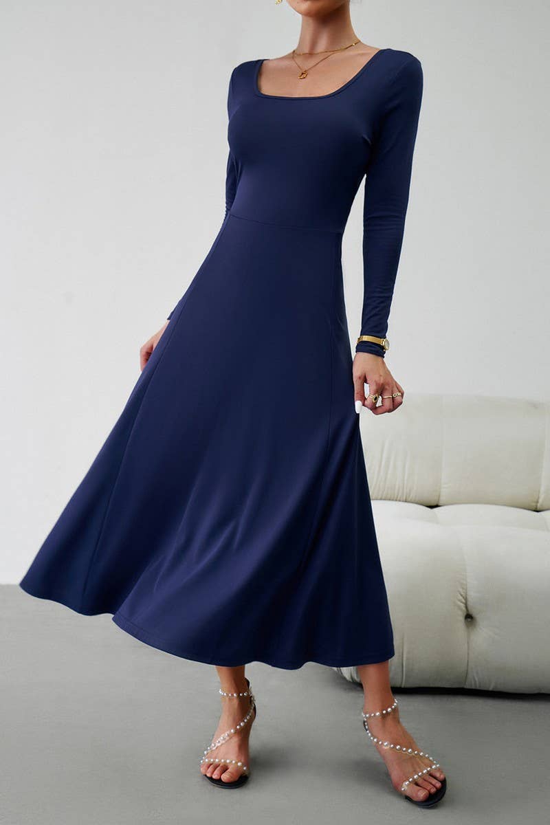 CWDMD1104_Sweetheart Neck Long Sleeve Maxi Evening Dress