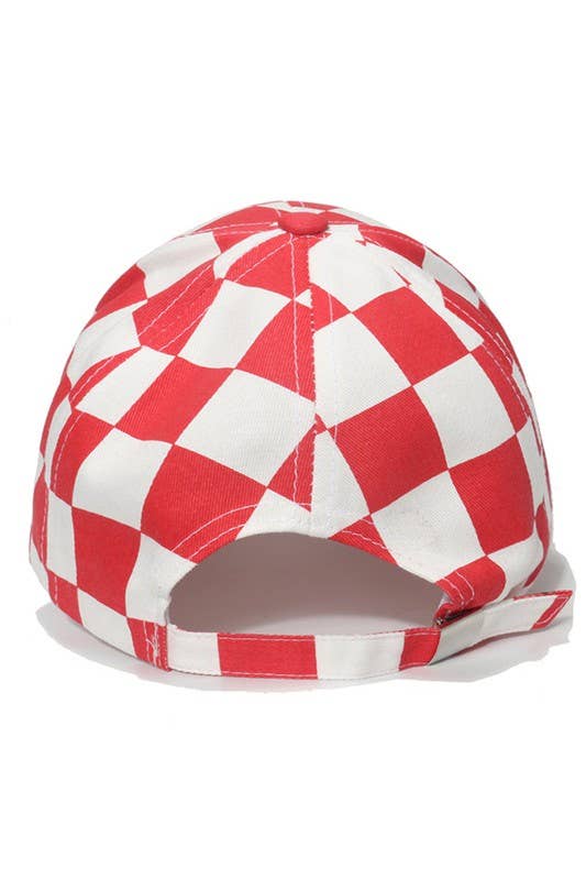 Spring Summer Checkered Baseball Cap, Sun Hat CWAH0003