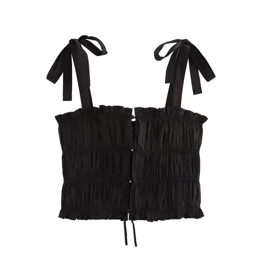 Elegant Butterfly Jewel Satin Tank Top