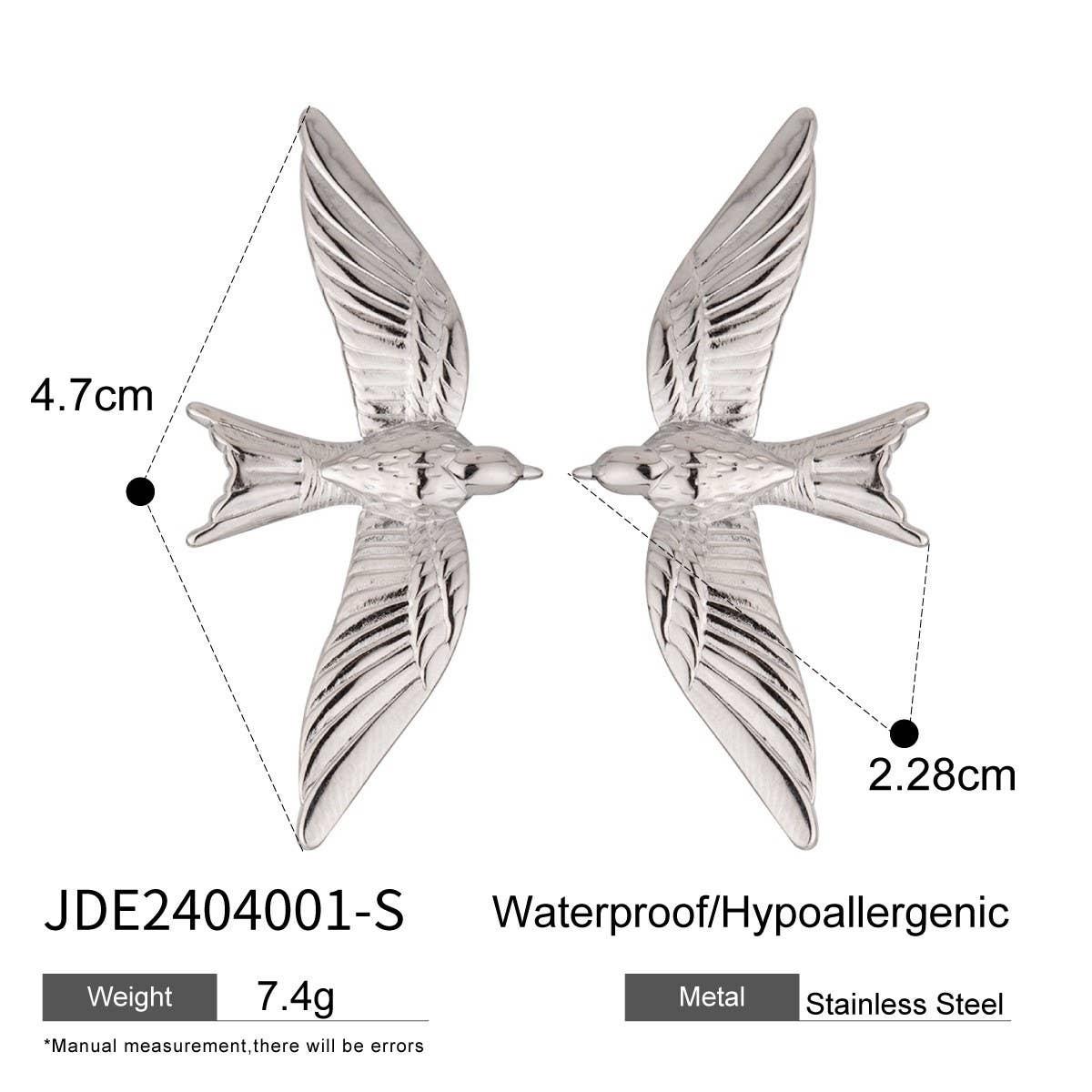 PERSONALIZED THREE-DIMENSIONAL BIRD EARRINGS_CWASC1642