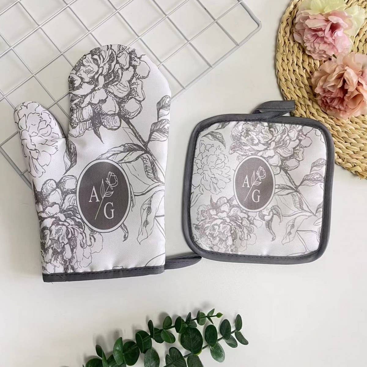 SUNFLOWER PRINT ANTI-SCALDING 2-PIECE SET