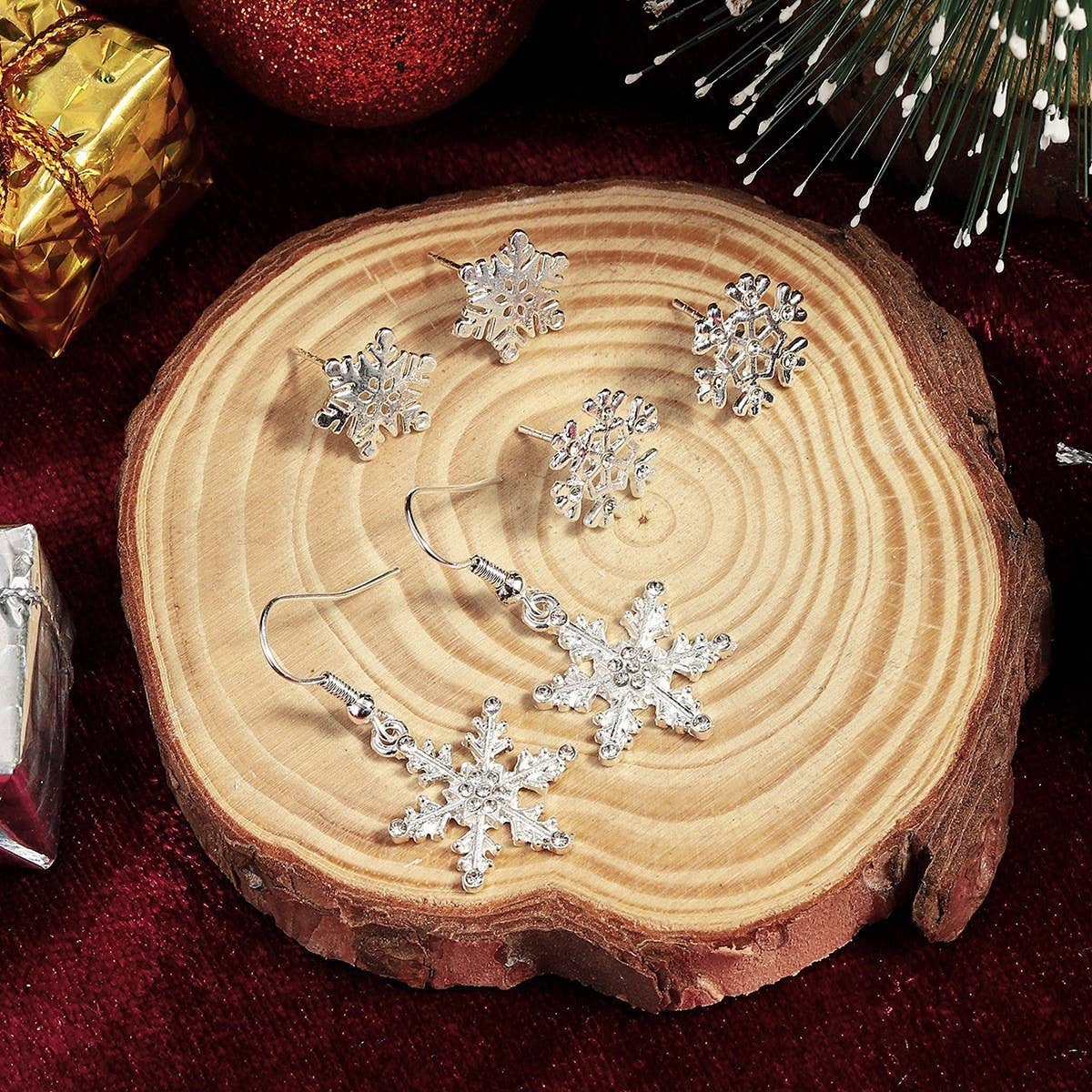 CHRISTMAS EARRING COMBINATION CARTOON EARRING SET