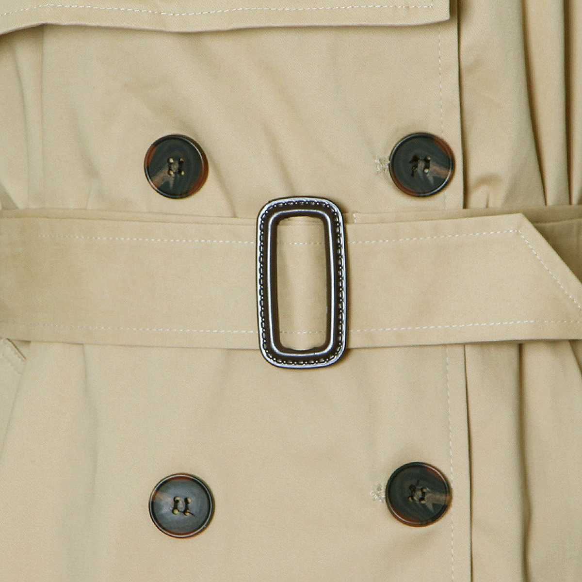 Elegant Long Trench Coat with Waist Belt & Collar