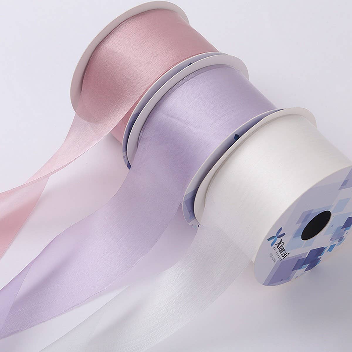 GOLD SATIN FROSTED RIBBON DECORATIVE RIBBON