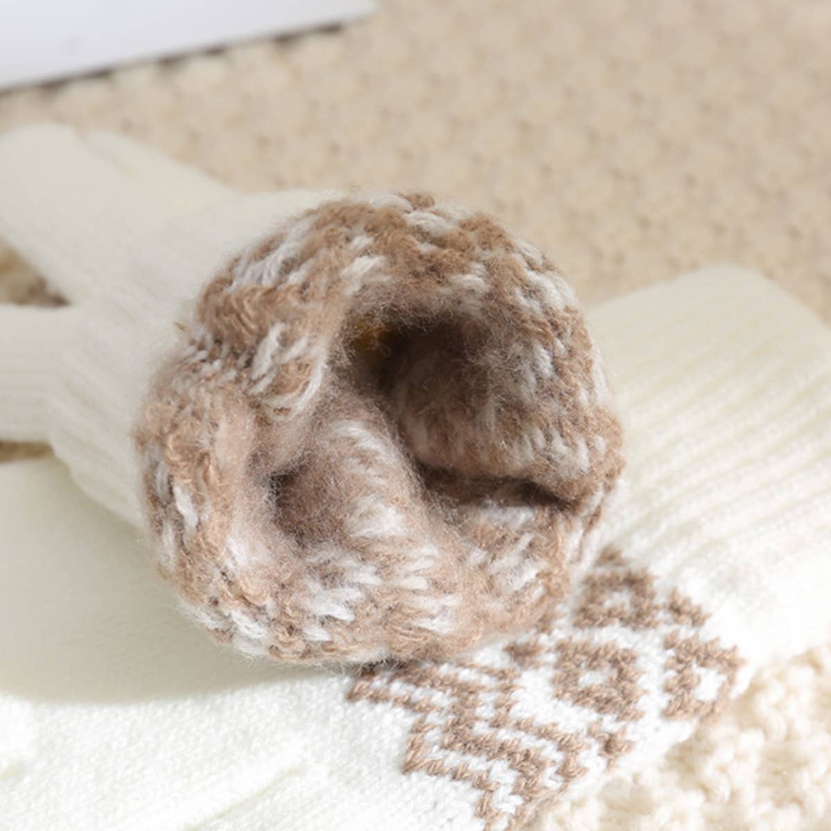 WINTER WARM TOUCH SCREEN WAVE FLEECE GLOVES_CWAG0192