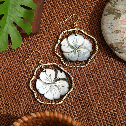 RETRO IRREGULAR GOLD-INLAID HOLLOW SHELL EARRINGS_CWMM4320