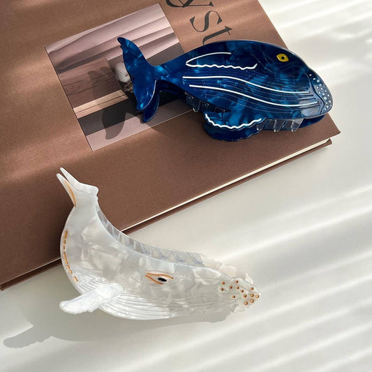 Ocean Blue Whale Acetate Claw Clip ??œChic Hair Clip_CWAHA5840