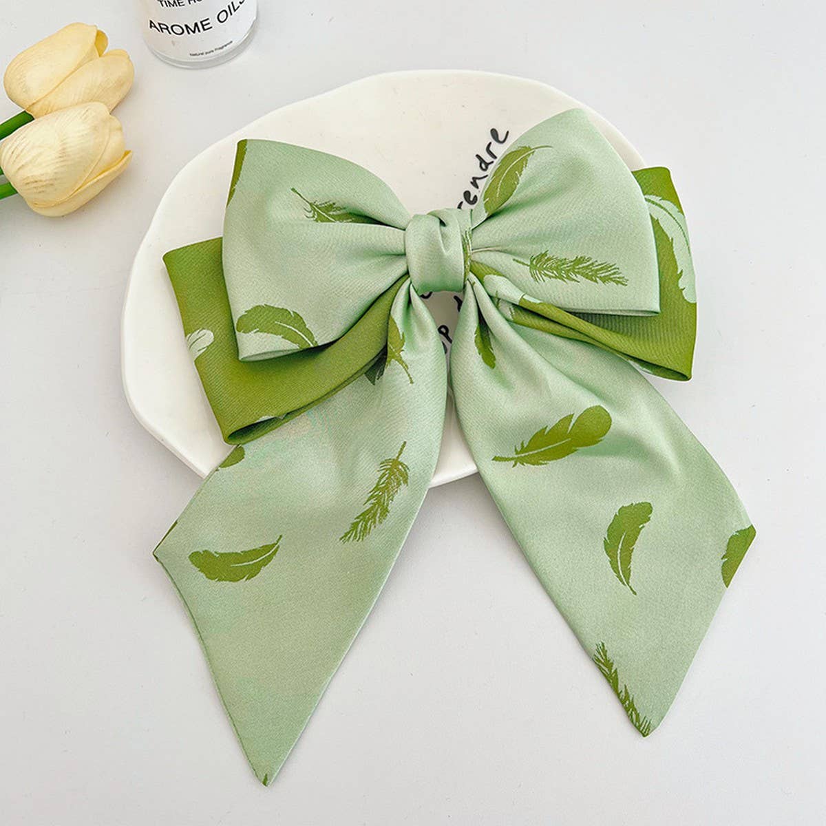 FRENCH GIRL SWEET PRINTED BOW HAIRPINS_CWAHA1191