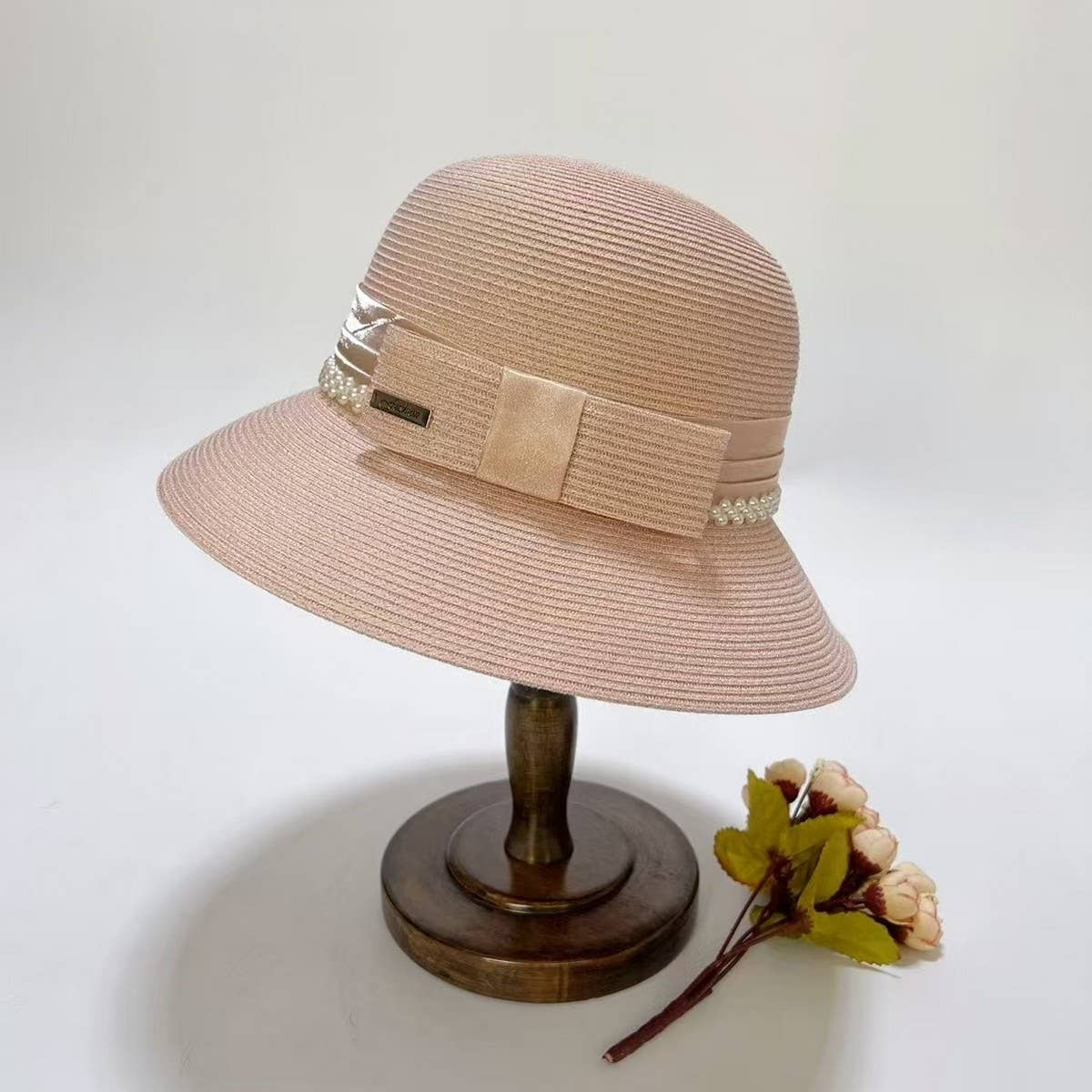 Summer ice linen elegant straw hat for women_CWAH3493