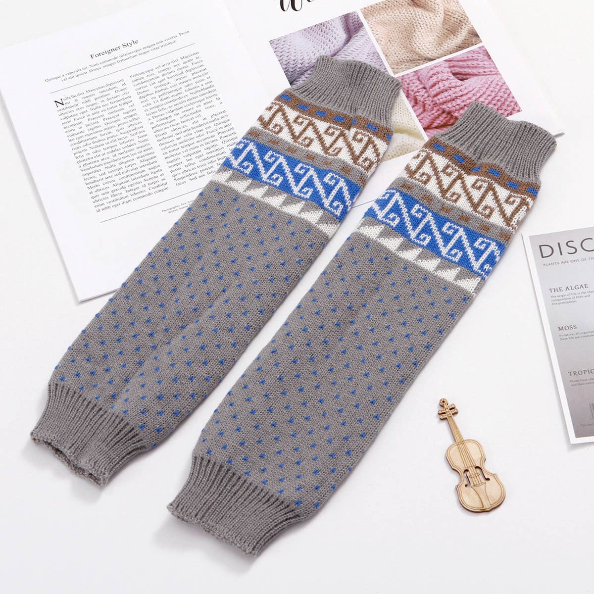 COLORBLOCK BOHEMIAN WOOL PILE SOCKS