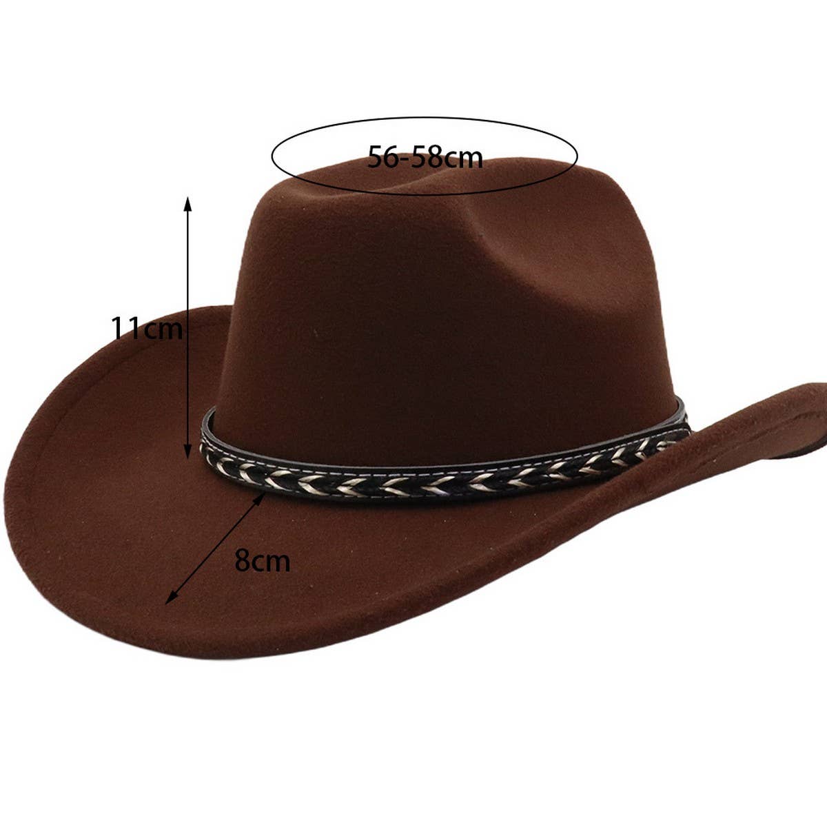 Couple¡¯s Retro Wool Fedora Hat Western Style_CWAH04414