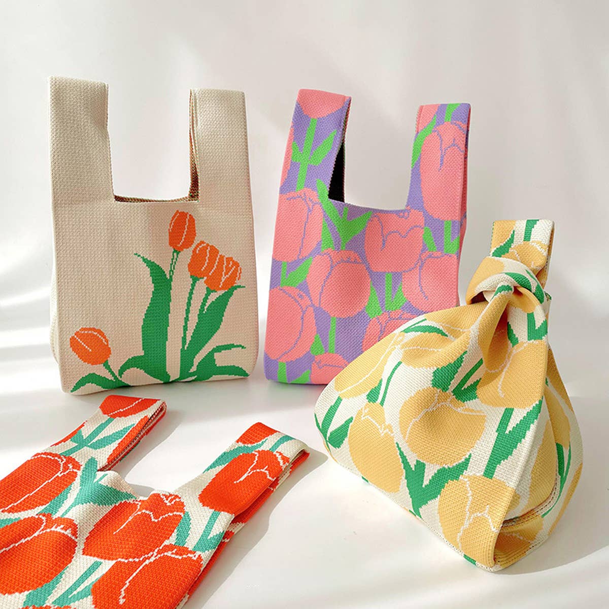 WOMEN FLORAL KNITTED SHOULDER HANDBAG_CWAB1493