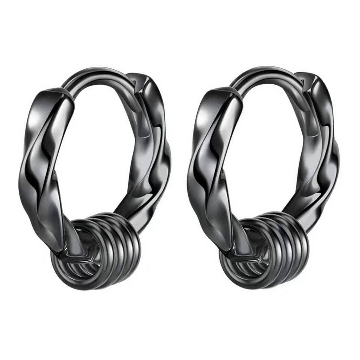 CLASSIC ROUND TWIST HOOP EARRINGS