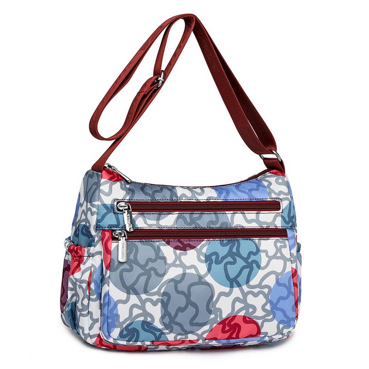 PRINTED NYLON LARGE CAPACITY SHOULDER CROSSBODY BAG_CWAB3481