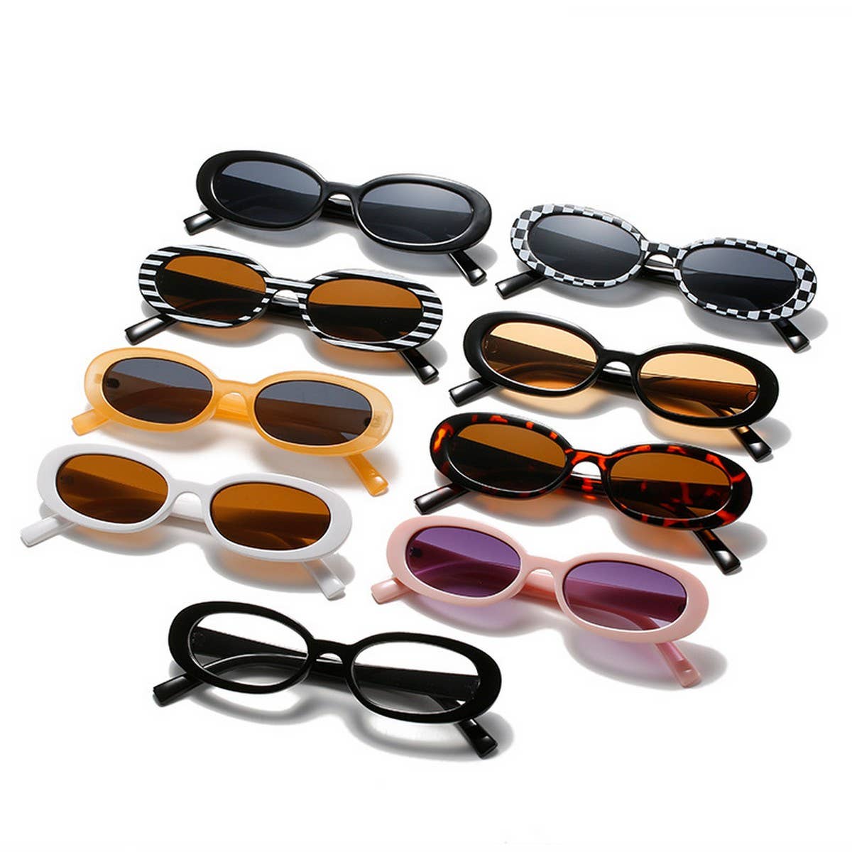 OVAL HIP-HOP RETRO SMALL-FRAME SUNGLASSES WOMEN_CWASG0249