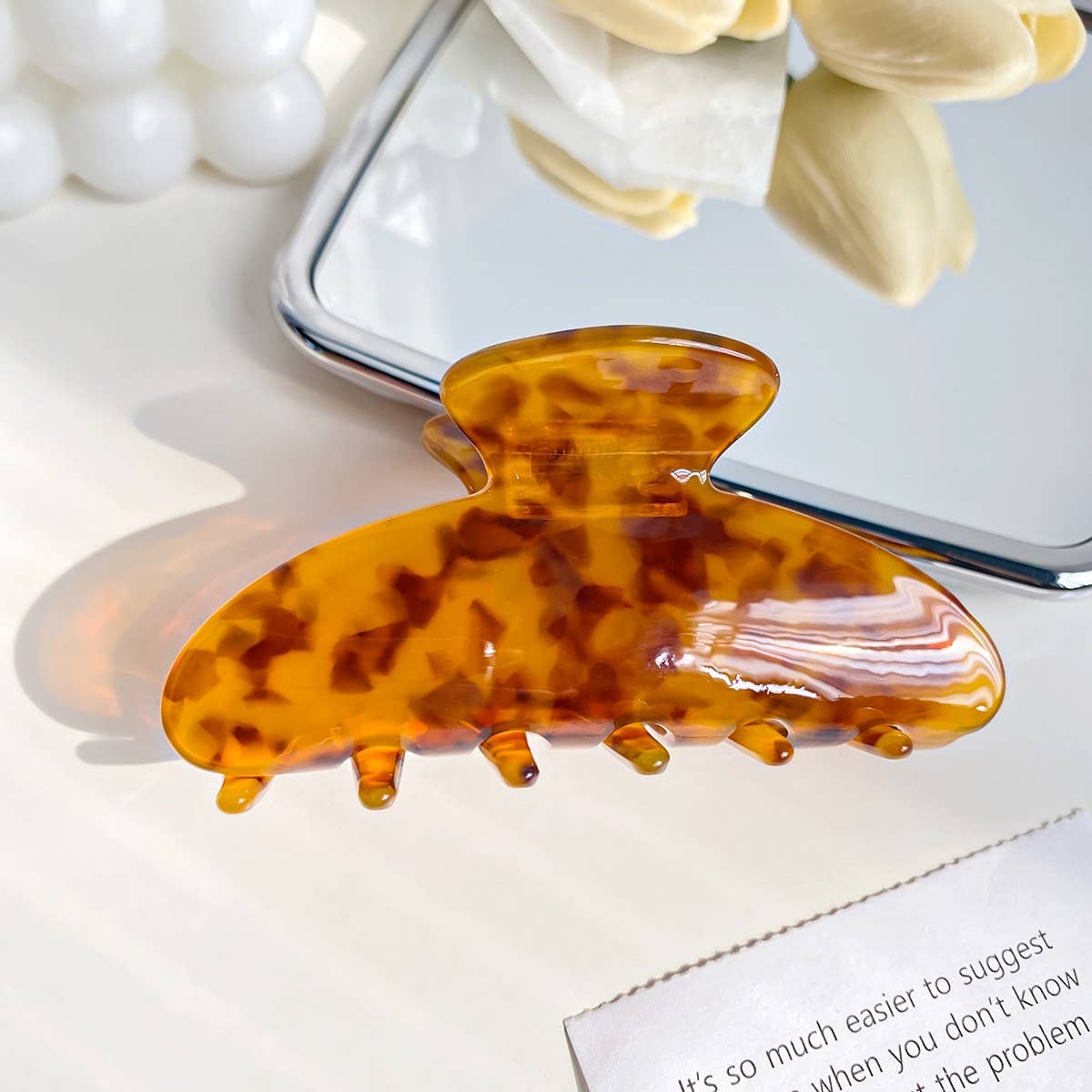 Acetate Hair Clip INS Trendy Quicksand Shark Clip_CWAHA2090