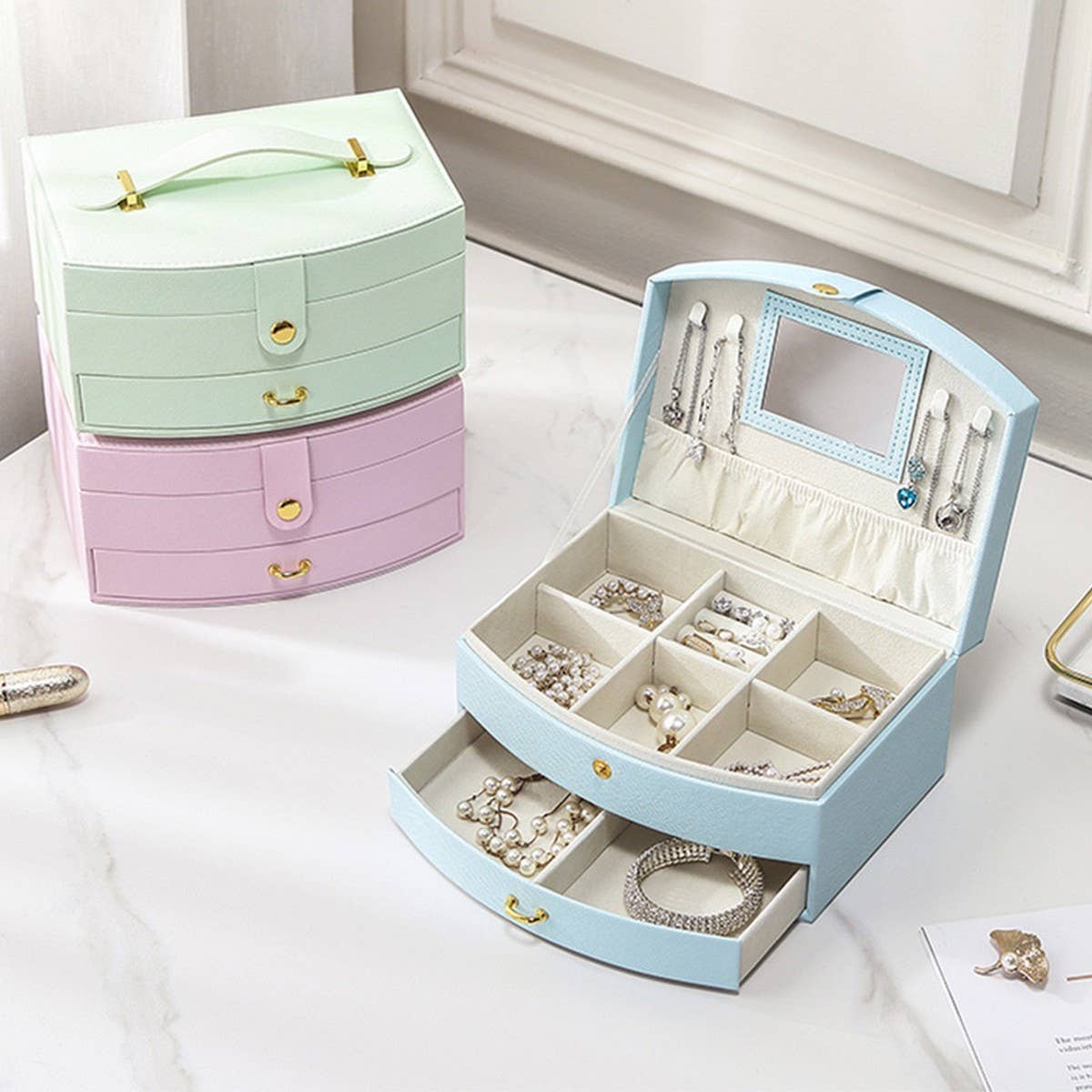 LARGE CAPACITY FLIP-TOP JEWELRY STORAGE BOX_CWAJE1535