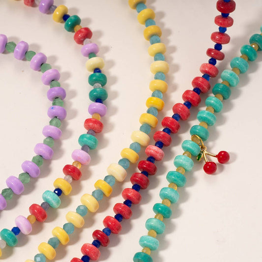 Boho Style Handmade Natural Stone Necklace_CWMM8816