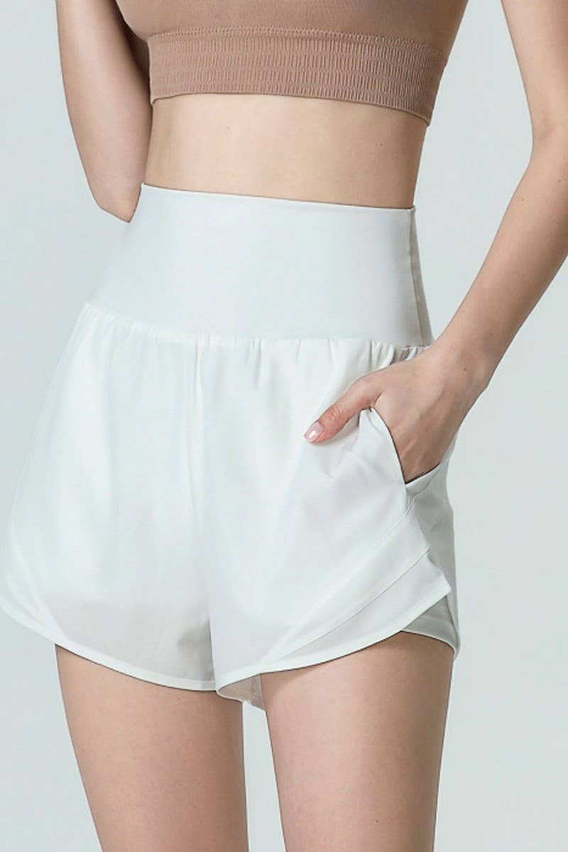 CWBSP0464_BREATHABLE ANTI-EXPOSURE LOOSE YOGA SHORTS