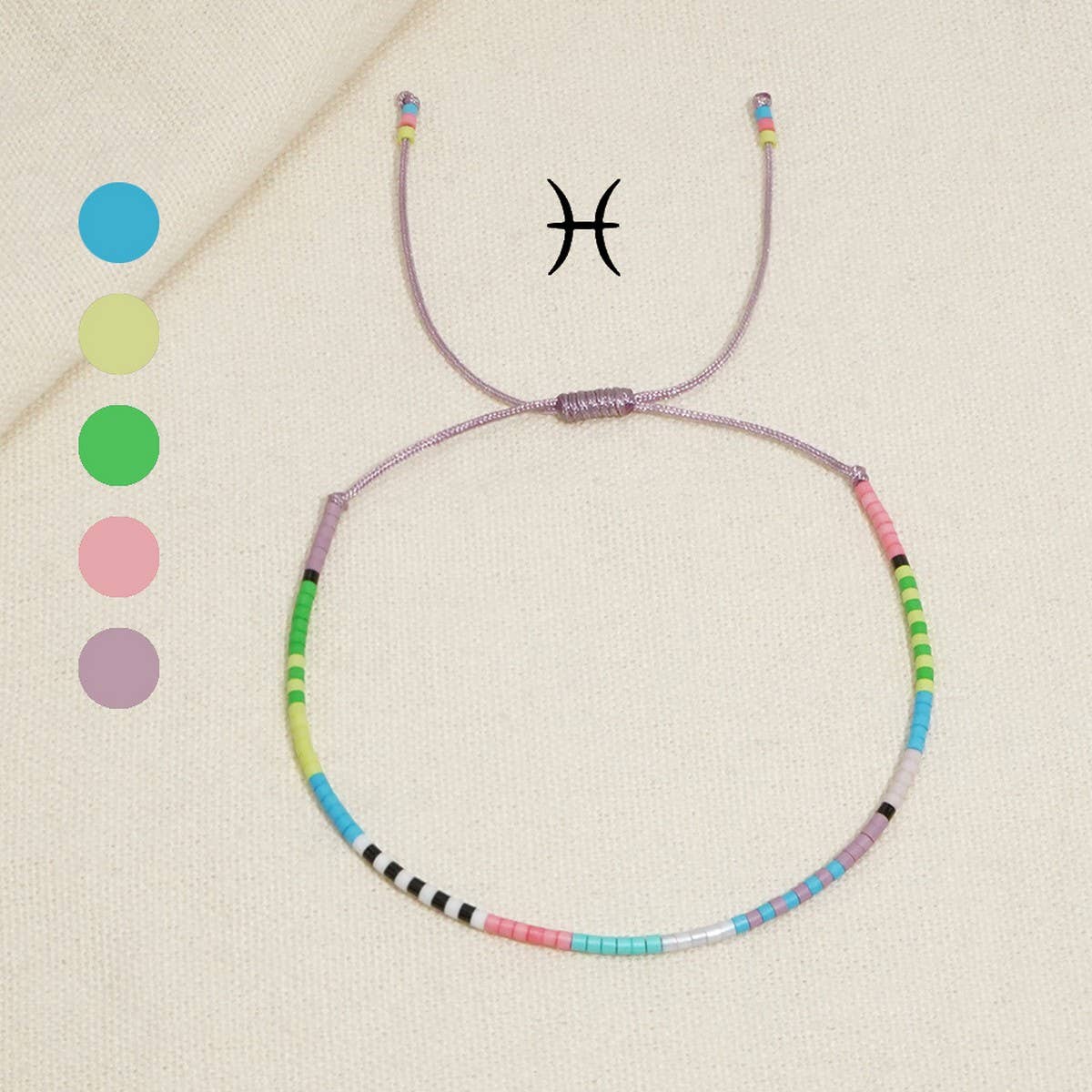 ZODIAC HAND-WOVEN BEADED BRACELET_CWMM3856