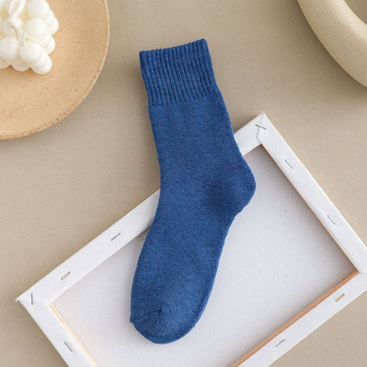 WINTER PLUS VELVET THICK WARM TERRY MID-TUBE SOCKS