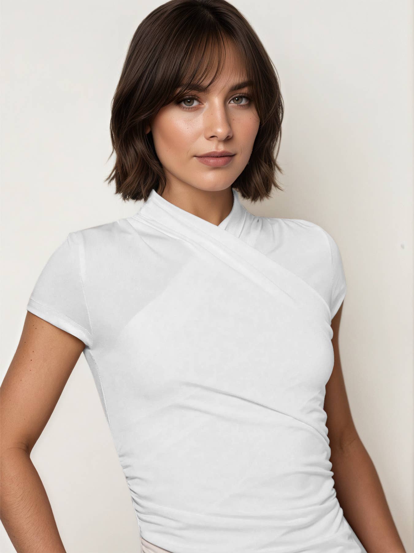 Simple,fashionable,slimming and elegant T-shirt