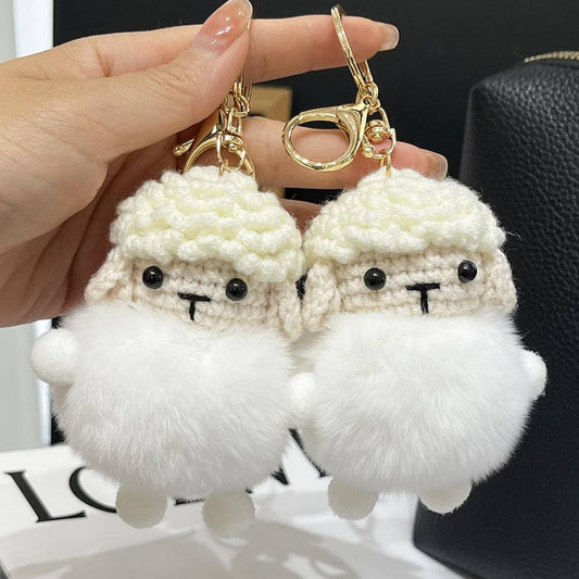 NEW LAMB COUPLE BACKPACK PENDANT CAR KEYCHAIN