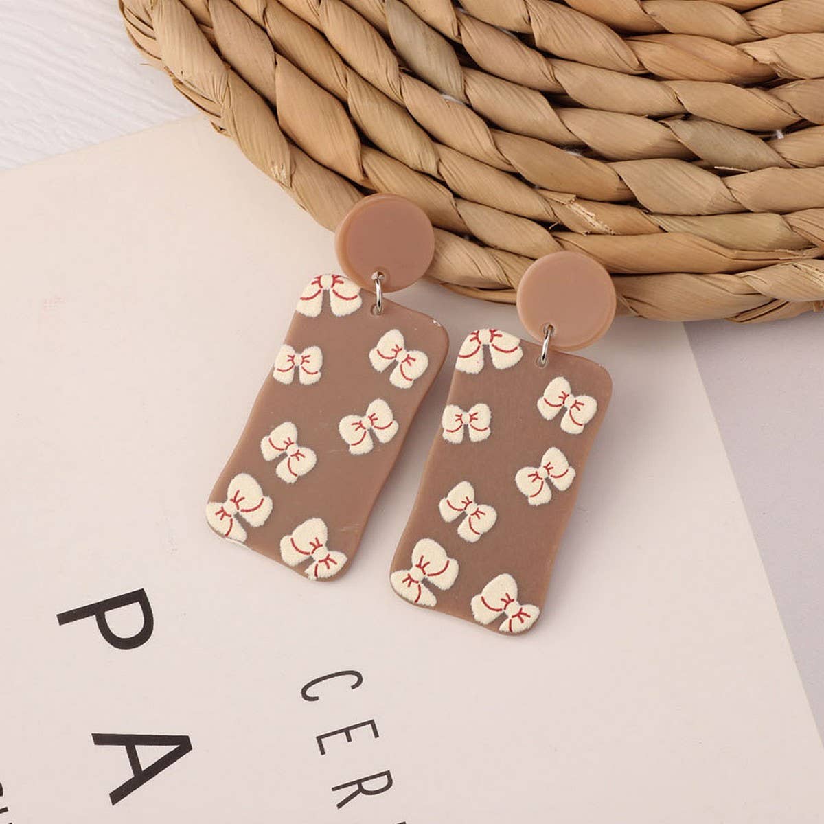 SWEET GIRL COLORFUL FLOWER ACRYLIC EARRINGS