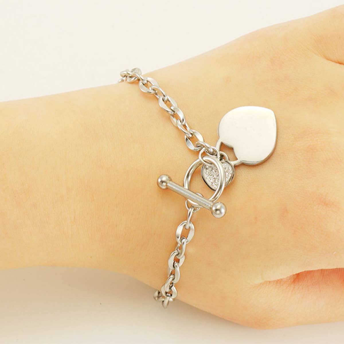 NICHE DIAMOND SET FASHION HIGH SENSE OT BUCKLE BRACELET