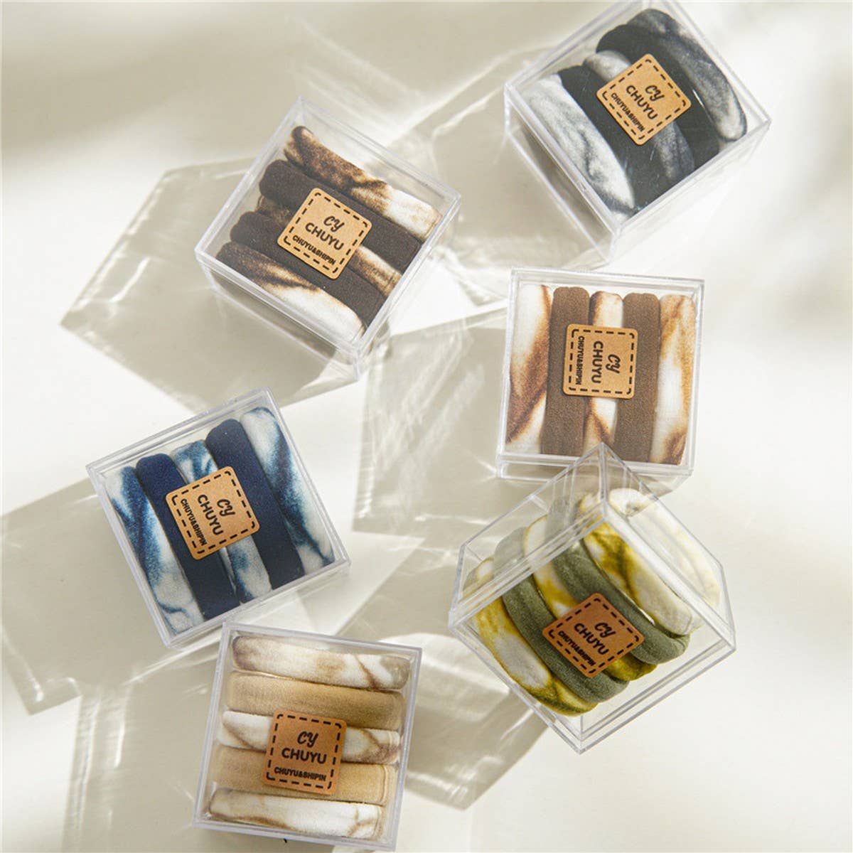 RETRO COLOR TIE-DYE HIGH ELASTIC HAIR TIES_CWAHA1123