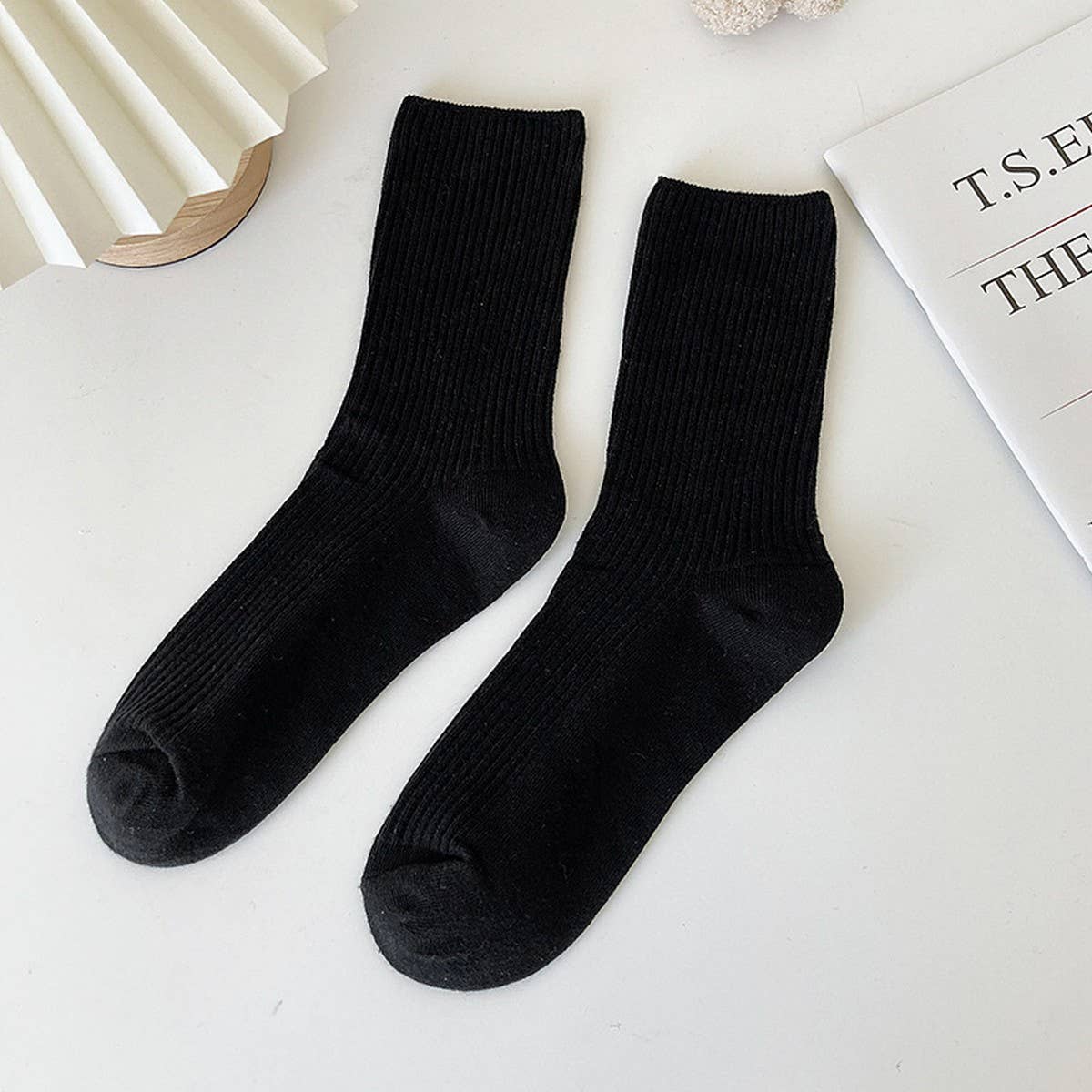 AUTUMN AND WINTER STRIPED WOMEN'S MID-CALF SOCKS_CWMS0985