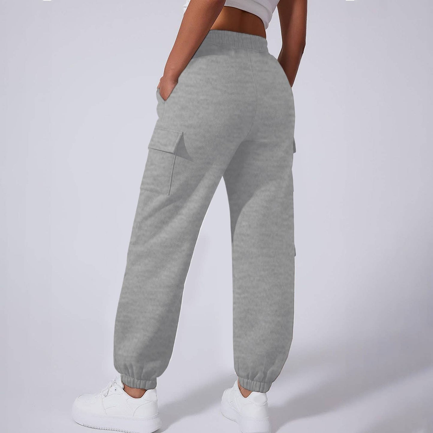 FLEECE AND THICK SOLID COLOR FASHION OVERALLS