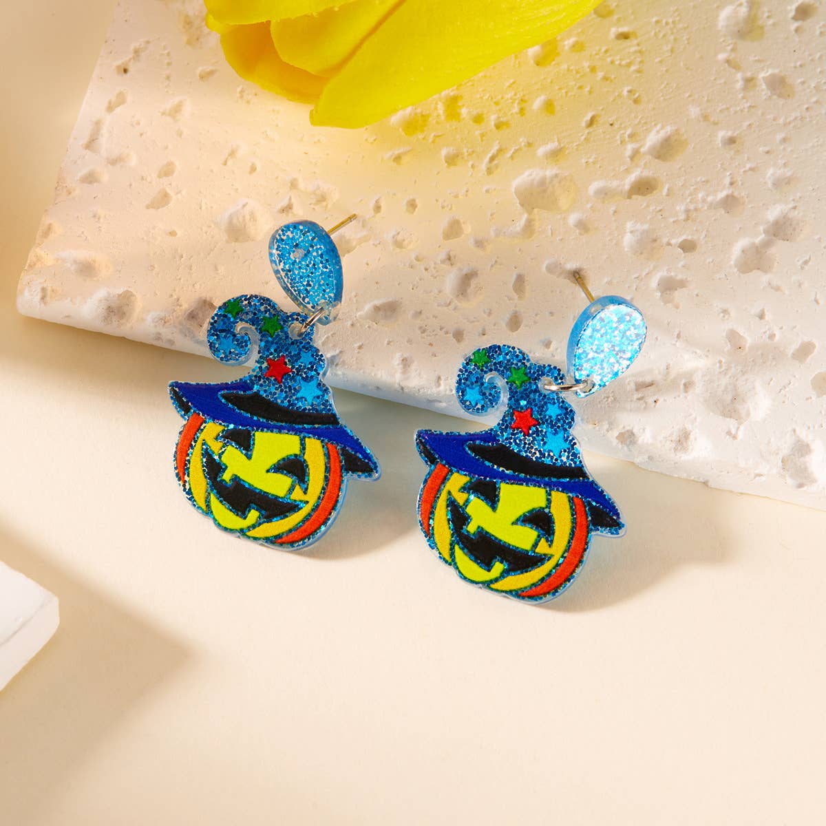 HALLOWEEN SKULL PRINT EARRINGS