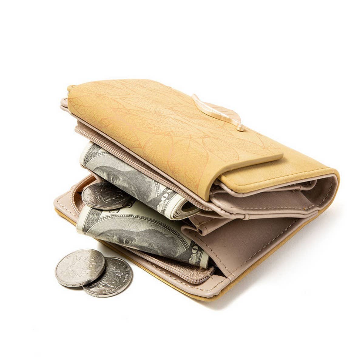 SMALL FRESH LEAF BUCKLE WALLET_CWAB2323